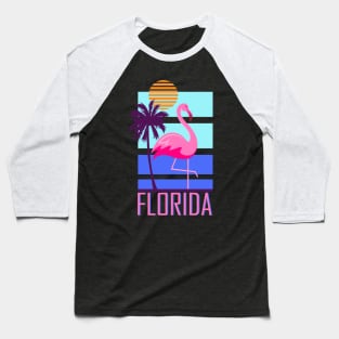 Florida Flamingo Retro Baseball T-Shirt